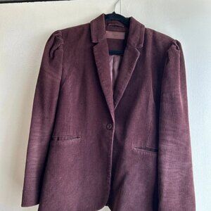 Brown corduroy blazer.